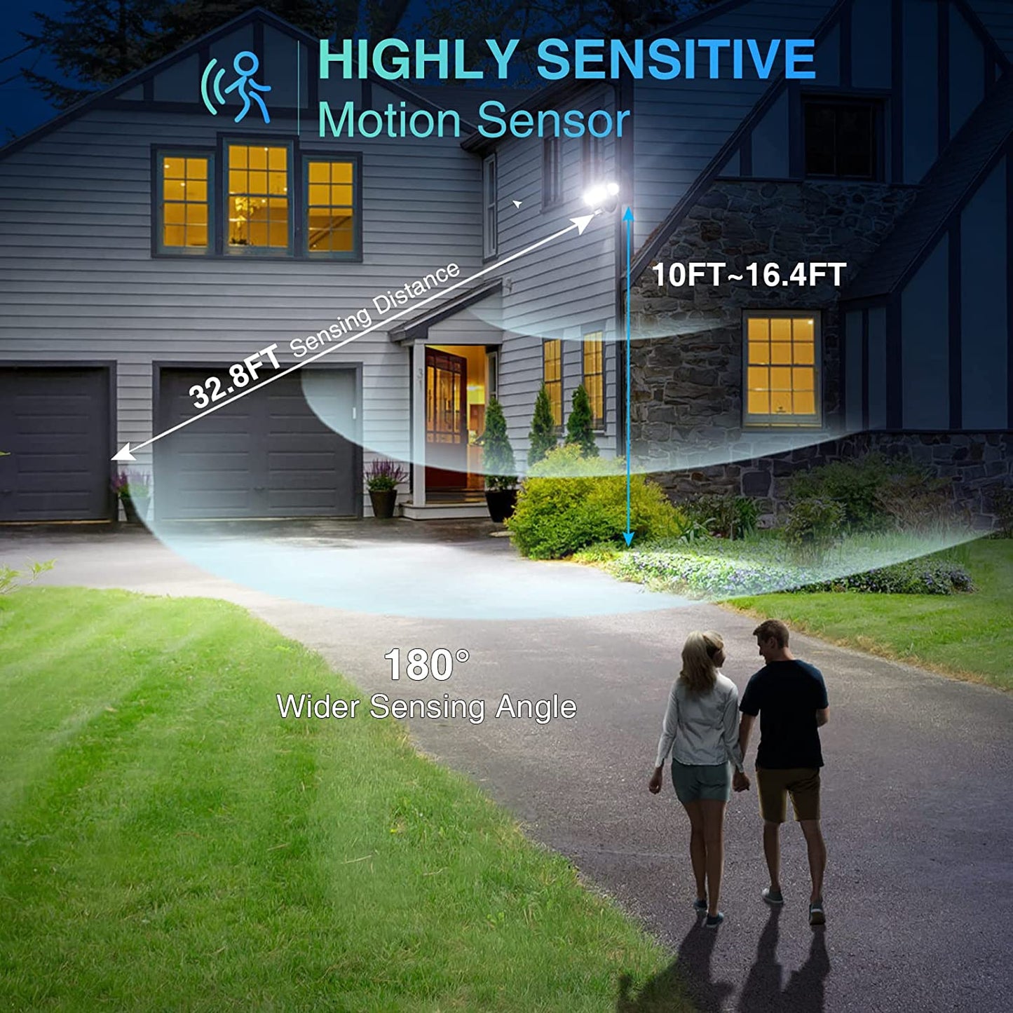 80W LED Security Light with Motion Sensor